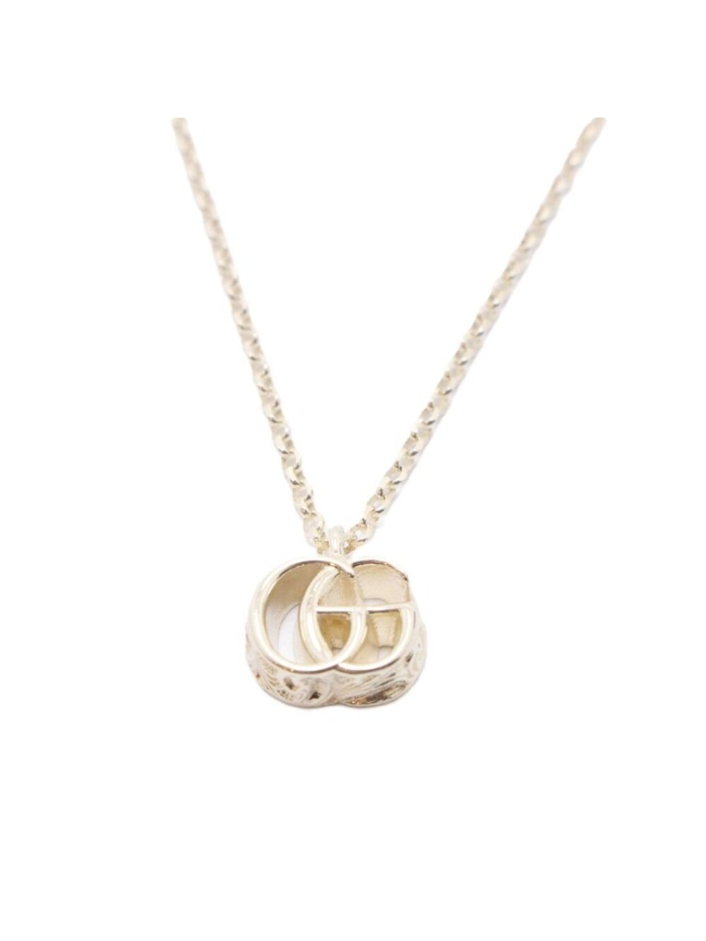Gucci Double G Logo Necklace Silver